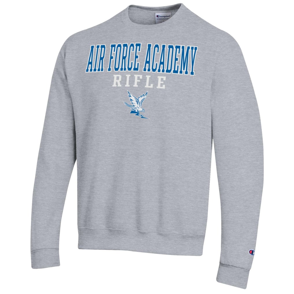  Air Force Falcons Champion Powerblend Crewneck Pullover Sweatshirt - Gray
